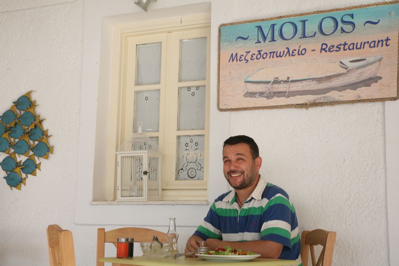 Alkis Soumpoulis – owner of  Molos Restaurant in Milos
